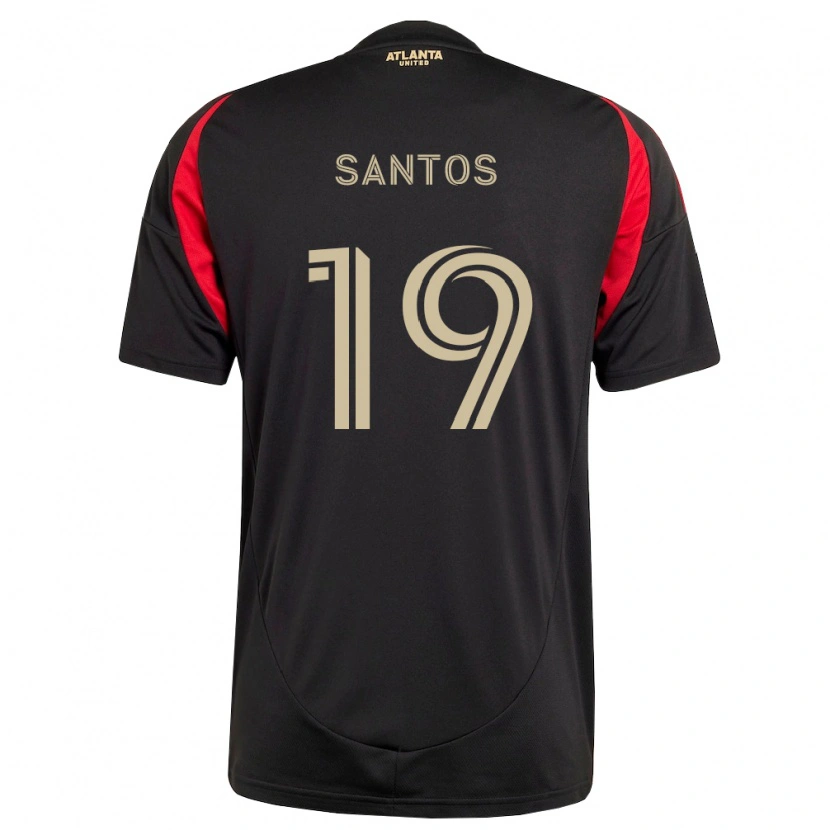 Danxen Niño Camiseta Sergio Santos #19 Negro Rojo 1ª Equipación 2026/27 La Camisa México