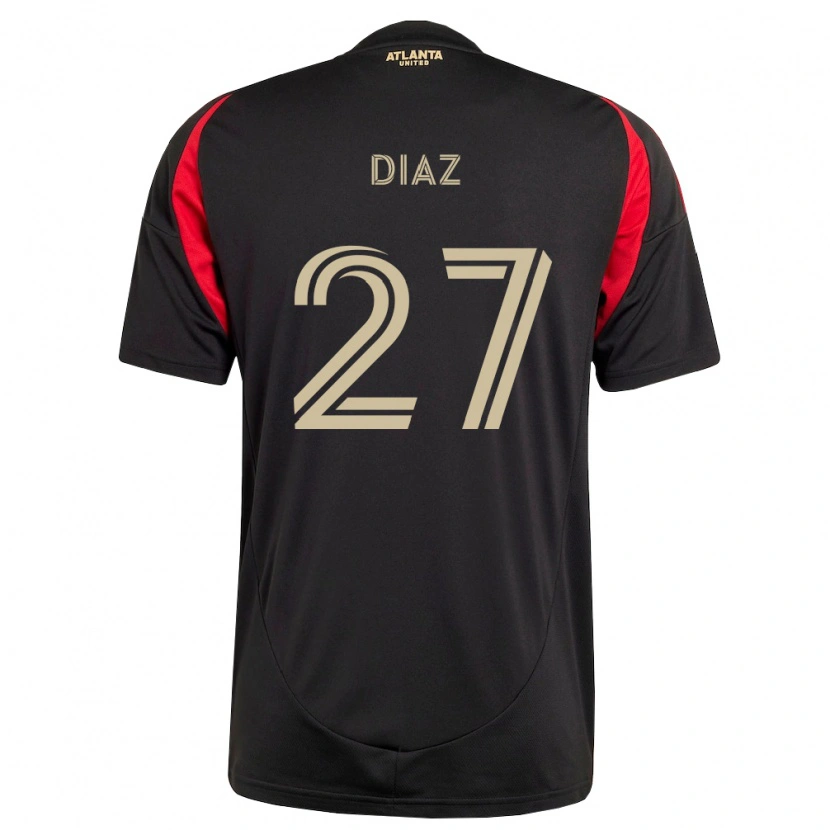 Danxen Niño Camiseta Paulo Díaz #27 Negro Rojo 1ª Equipación 2026/27 La Camisa México
