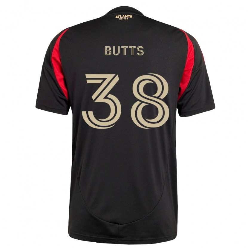 Danxen Niño Camiseta Liam Butts #38 Negro Rojo 1ª Equipación 2026/27 La Camisa México