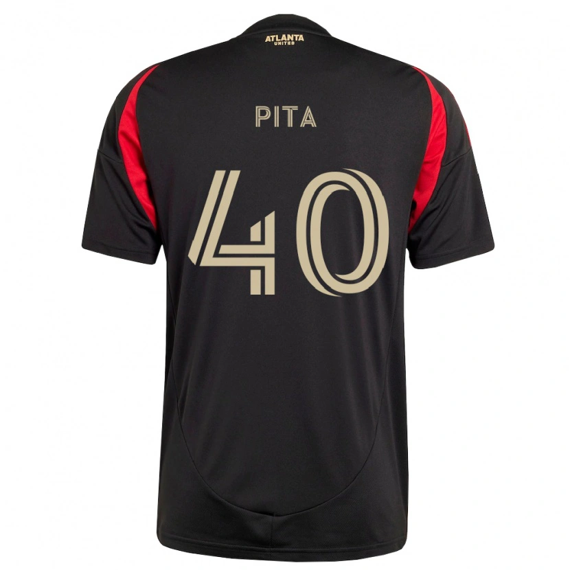 Danxen Niño Camiseta Santiago Pita #40 Negro Rojo 1ª Equipación 2026/27 La Camisa México
