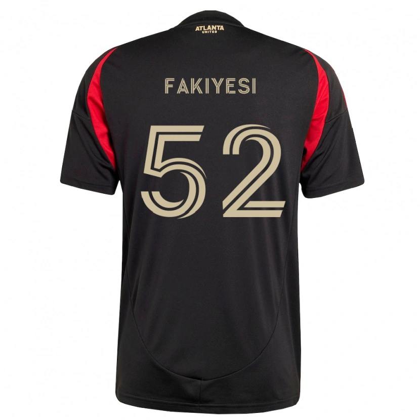Danxen Niño Camiseta Seyi Fakiyesi #52 Negro Rojo 1ª Equipación 2026/27 La Camisa México