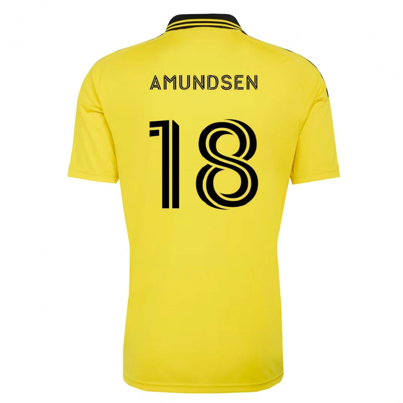 Danxen Niño Camiseta Malte Amundsen #18 Amarillo Negro 1ª Equipación 2026/27 La Camisa México