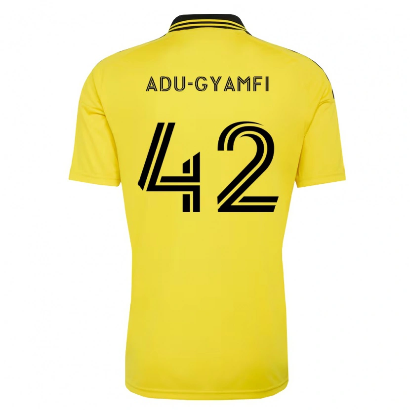 Danxen Niño Camiseta Brent Adu-Gyamfi #42 Amarillo Negro 1ª Equipación 2026/27 La Camisa México