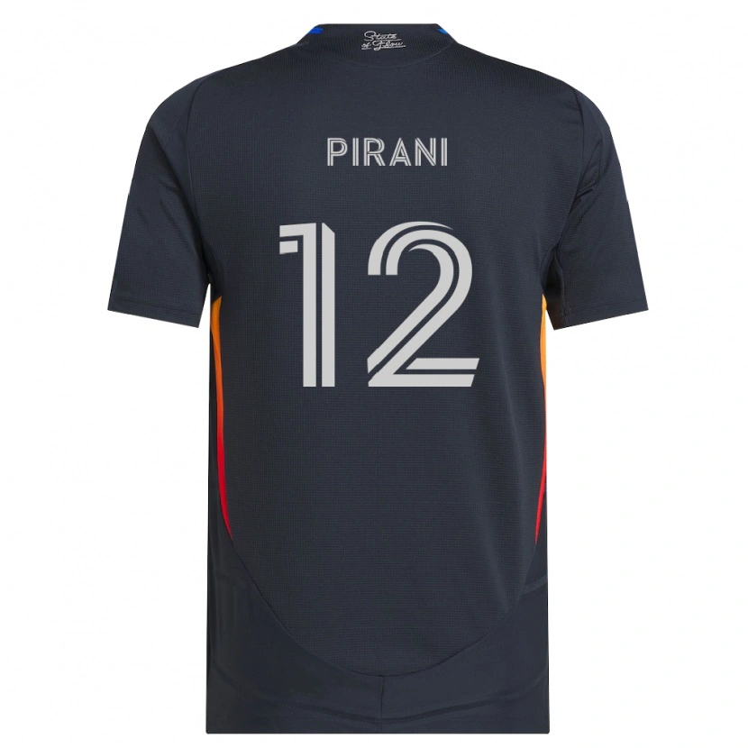 Danxen Niño Camiseta Gabriel Pirani #12 Gris Oscuro Rojo 1ª Equipación 2026/27 La Camisa México