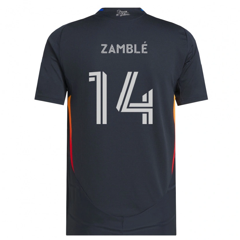 Danxen Niño Camiseta Bryan Zamblé #14 Gris Oscuro Rojo 1ª Equipación 2026/27 La Camisa México