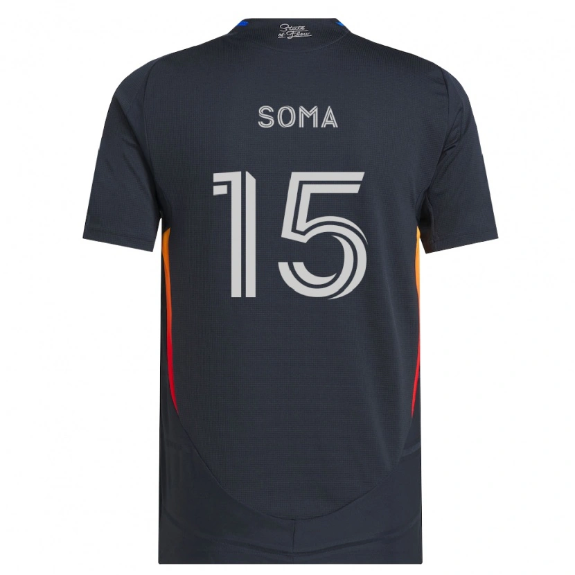 Danxen Niño Camiseta Pedro Soma #15 Gris Oscuro Rojo 1ª Equipación 2026/27 La Camisa México