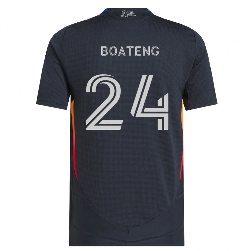 Danxen Niño Camiseta Emmanuel Boateng #24 Gris Oscuro Rojo 1ª Equipación 2026/27 La Camisa México