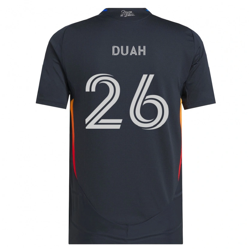 Danxen Niño Camiseta Manu Duah #26 Gris Oscuro Rojo 1ª Equipación 2026/27 La Camisa México