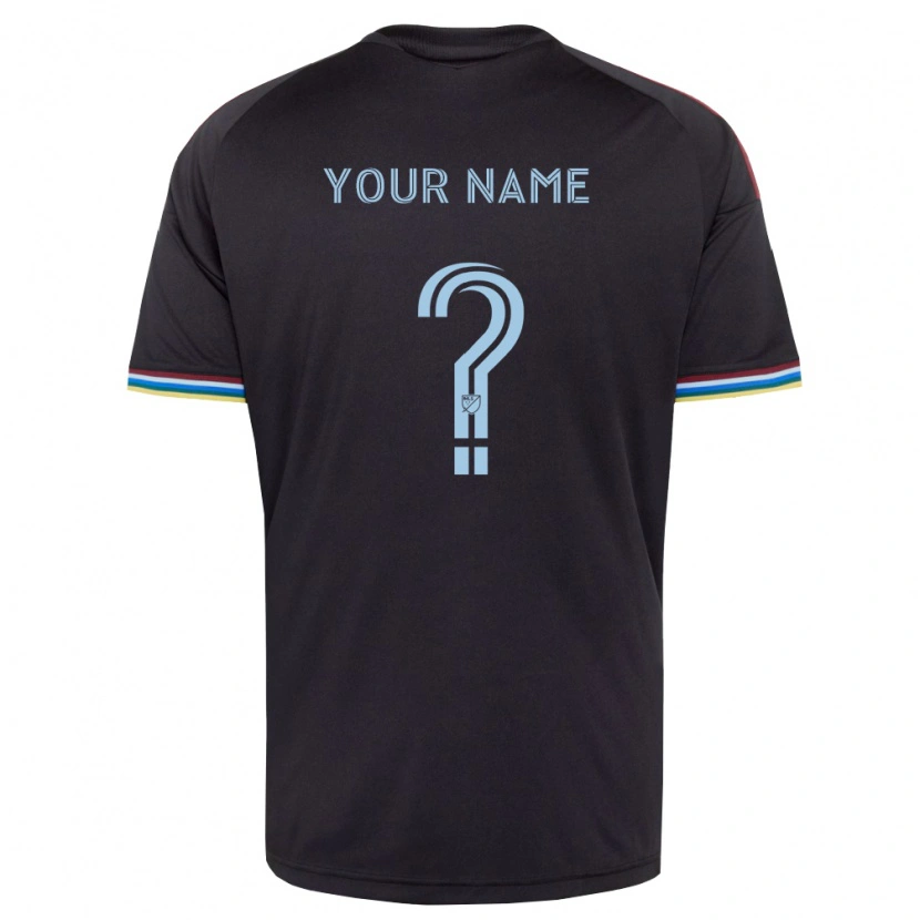 Danxen Niño Camiseta Su Nombre #0 Azul Cielo Negro 1ª Equipación 2026/27 La Camisa México