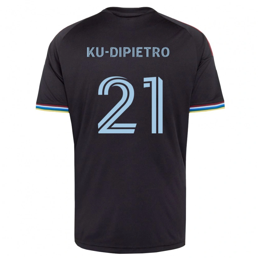Danxen Niño Camiseta Theodore Ku-Dipietro #21 Azul Cielo Negro 1ª Equipación 2026/27 La Camisa México