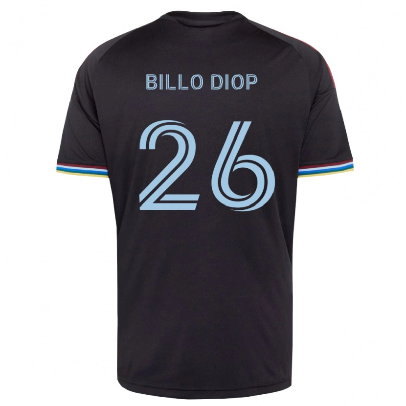 Danxen Niño Camiseta Mamadou Billo Diop #26 Azul Cielo Negro 1ª Equipación 2026/27 La Camisa México