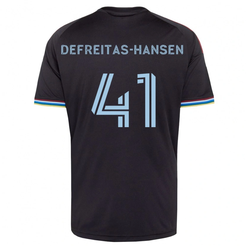 Danxen Niño Camiseta Nicolas Hansen #41 Azul Cielo Negro 1ª Equipación 2026/27 La Camisa México