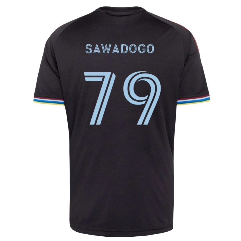 Danxen Niño Camiseta Kamal Sawadogo #79 Azul Cielo Negro 1ª Equipación 2026/27 La Camisa México