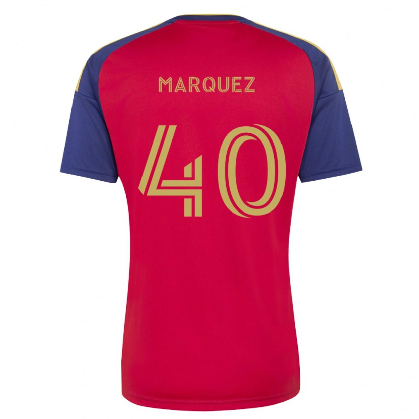 Danxen Niño Camiseta Omar Marquez #40 Azul Real Marrón Rojo 1ª Equipación 2026/27 La Camisa México