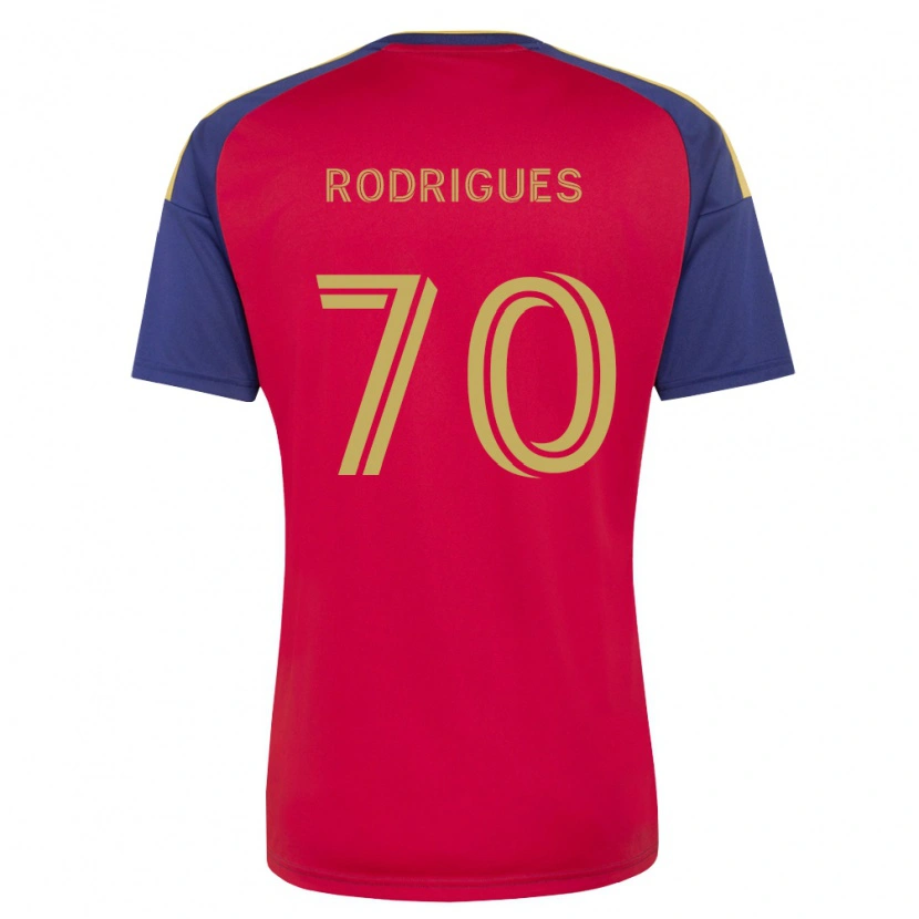 Danxen Niño Camiseta Lineker Rodrigues #70 Azul Real Marrón Rojo 1ª Equipación 2026/27 La Camisa México