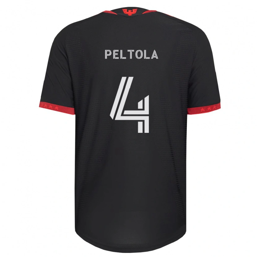 Danxen Niño Camiseta Matti Peltola #4 Negro Blanco Rojo 1ª Equipación 2026/27 La Camisa México
