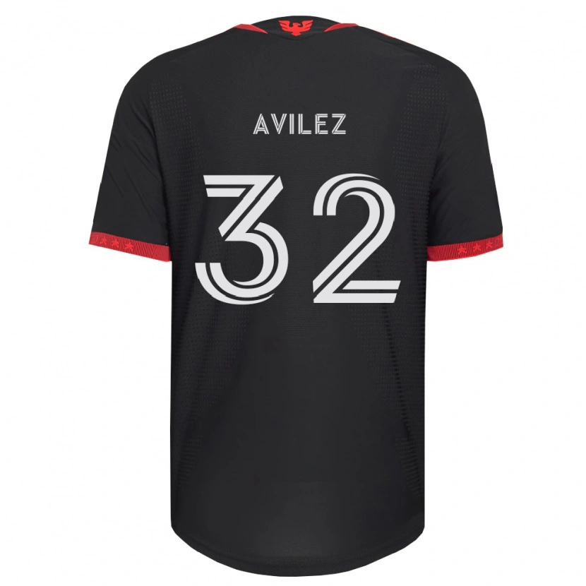 Danxen Niño Camiseta Oscar Avilez #32 Negro Blanco Rojo 1ª Equipación 2026/27 La Camisa México