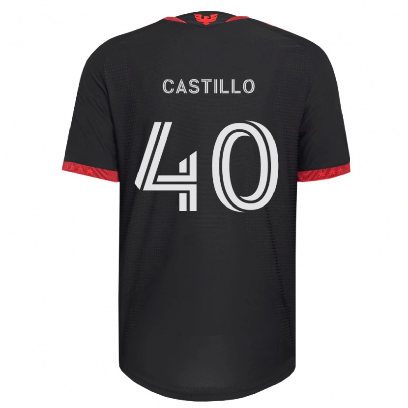 Danxen Niño Camiseta Kamil Castillo #40 Negro Blanco Rojo 1ª Equipación 2026/27 La Camisa México