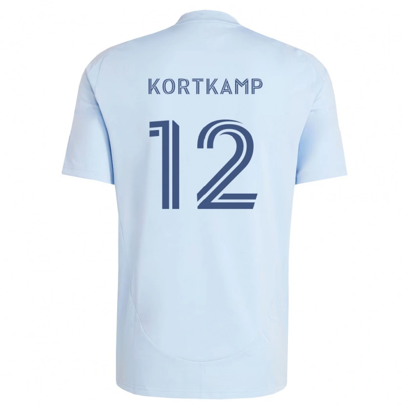 Danxen Niño Camiseta Jack Kortkamp #12 Azul Claro Gris Claro 1ª Equipación 2026/27 La Camisa México