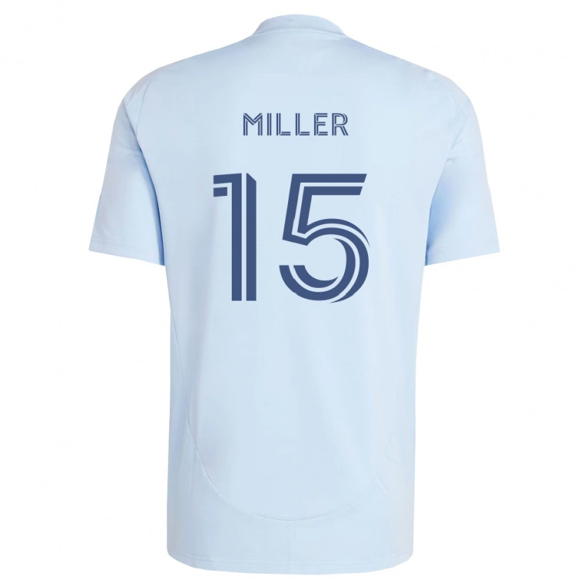 Danxen Niño Camiseta Jansen Miller #15 Azul Claro Gris Claro 1ª Equipación 2026/27 La Camisa México