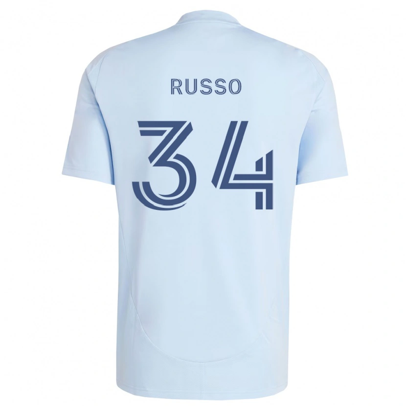 Danxen Niño Camiseta Daniel Russo #34 Azul Claro Gris Claro 1ª Equipación 2026/27 La Camisa México