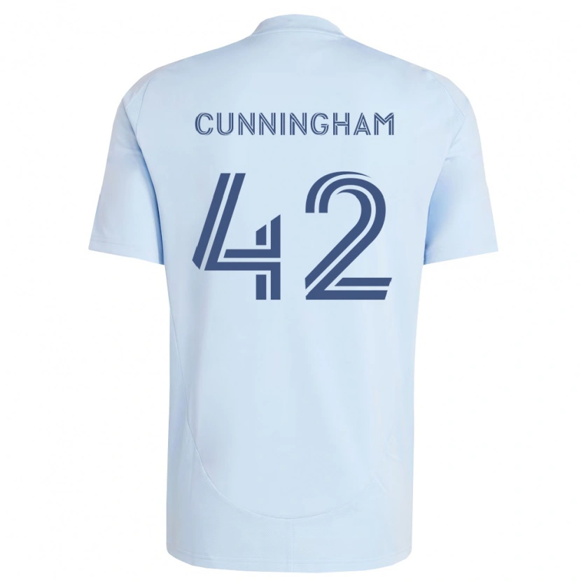 Danxen Niño Camiseta Alex Cunningham #42 Azul Claro Gris Claro 1ª Equipación 2026/27 La Camisa México