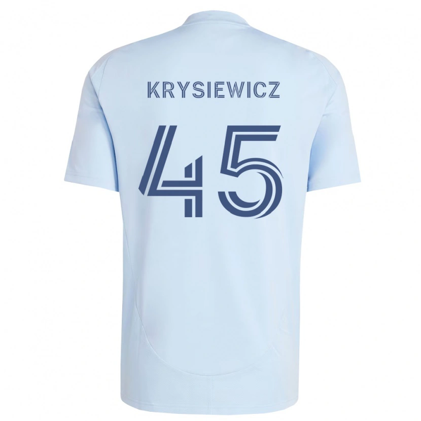 Danxen Niño Camiseta Brady Krysiewicz #45 Azul Claro Gris Claro 1ª Equipación 2026/27 La Camisa México