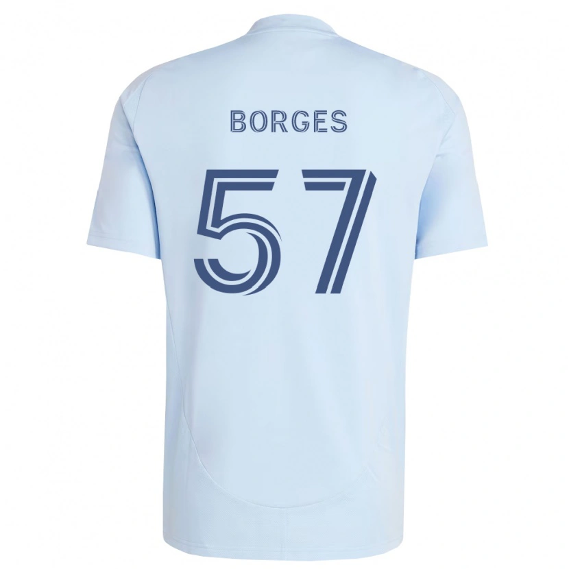 Danxen Niño Camiseta Diego Borges #57 Azul Claro Gris Claro 1ª Equipación 2026/27 La Camisa México