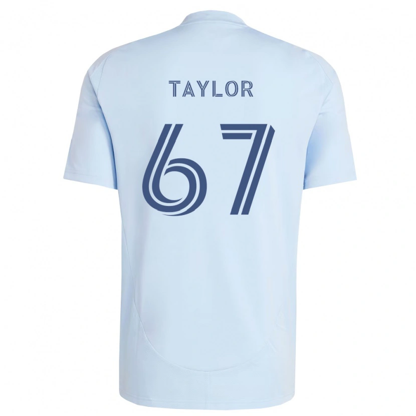 Danxen Niño Camiseta Kael Taylor #67 Azul Claro Gris Claro 1ª Equipación 2026/27 La Camisa México