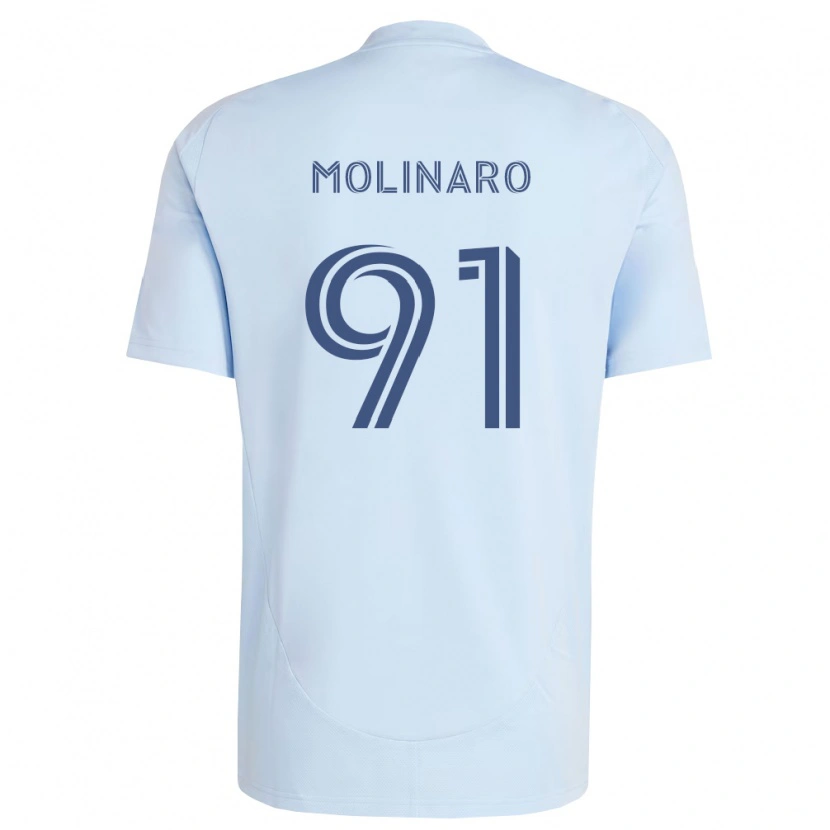 Danxen Niño Camiseta Jacob Molinaro #91 Azul Claro Gris Claro 1ª Equipación 2026/27 La Camisa México