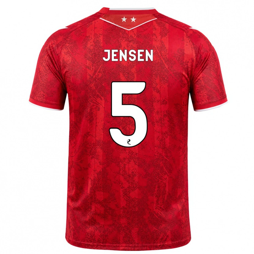 Danxen Niño Camiseta Richard Jensen #5 Rojo Blanco 1ª Equipación 2026/27 La Camisa México