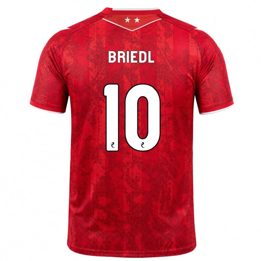 Danxen Niño Camiseta Alexander Briedl #10 Rojo Blanco 1ª Equipación 2026/27 La Camisa México