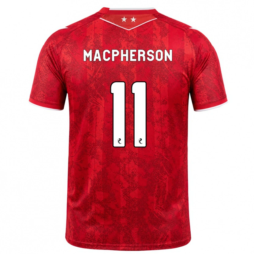 Danxen Niño Camiseta Keira Macpherson #11 Rojo Blanco 1ª Equipación 2026/27 La Camisa México
