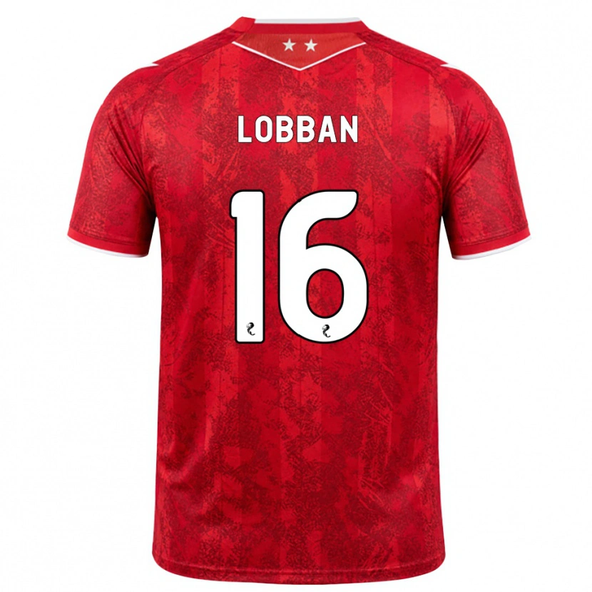 Danxen Niño Camiseta Dylan Lobban #16 Rojo Blanco 1ª Equipación 2026/27 La Camisa México