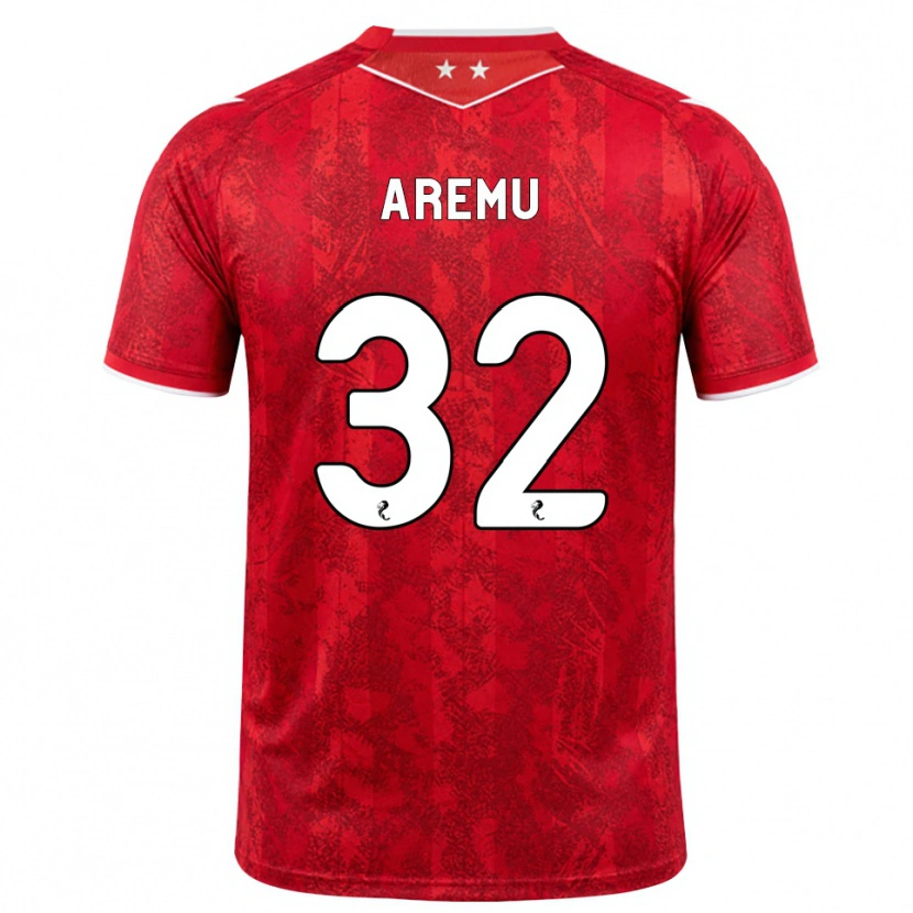 Danxen Niño Camiseta Afeez Aremu #32 Rojo Blanco 1ª Equipación 2026/27 La Camisa México