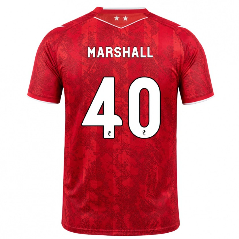 Danxen Niño Camiseta Findlay Marshall #40 Rojo Blanco 1ª Equipación 2026/27 La Camisa México