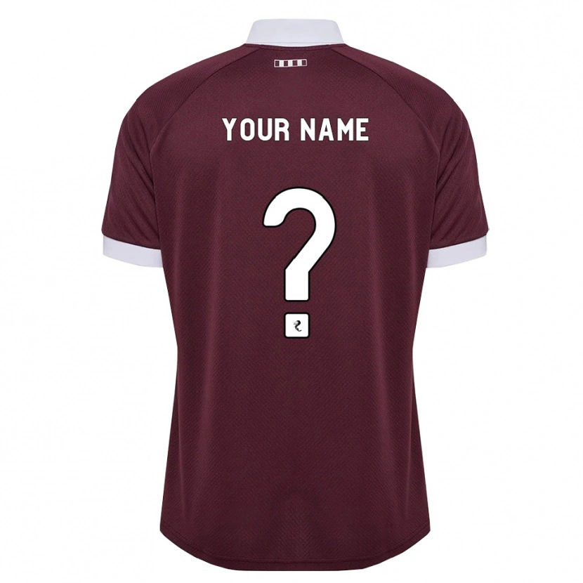 Danxen Niño Camiseta Su Nombre #0 Blanco Borgoña 1ª Equipación 2026/27 La Camisa México