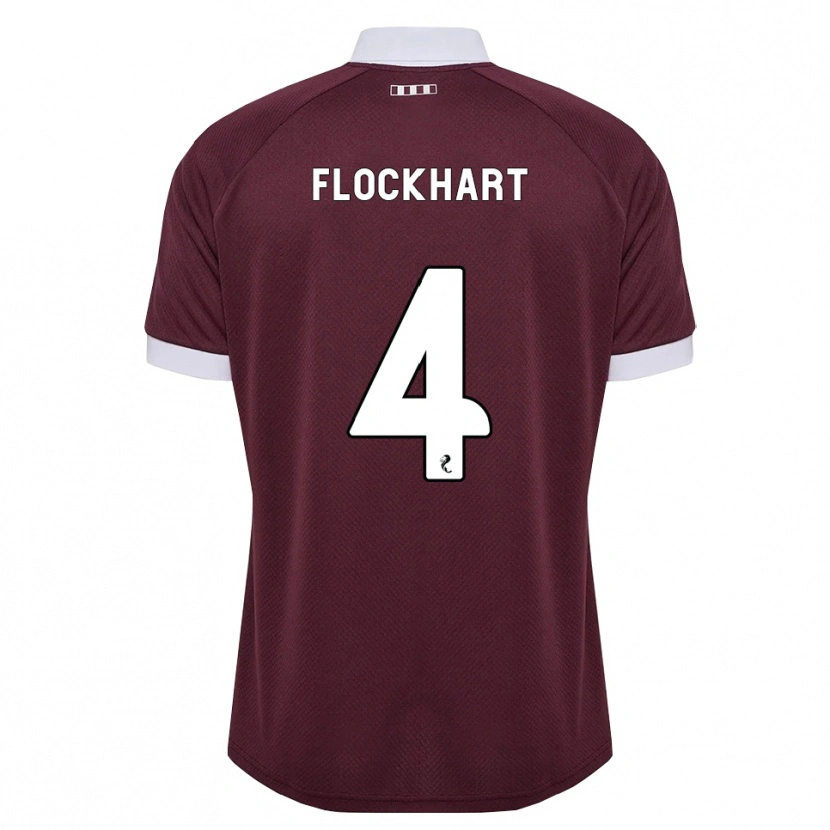 Danxen Niño Camiseta Robbie Flockhart #4 Blanco Borgoña 1ª Equipación 2026/27 La Camisa México