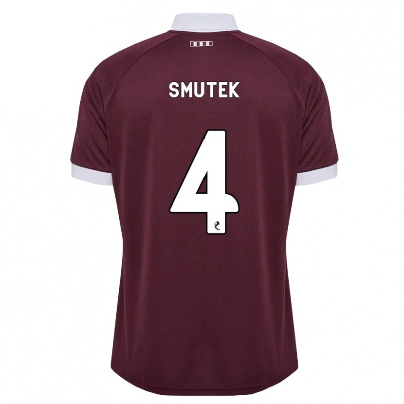 Danxen Niño Camiseta Kai Smutek #4 Blanco Borgoña 1ª Equipación 2026/27 La Camisa México