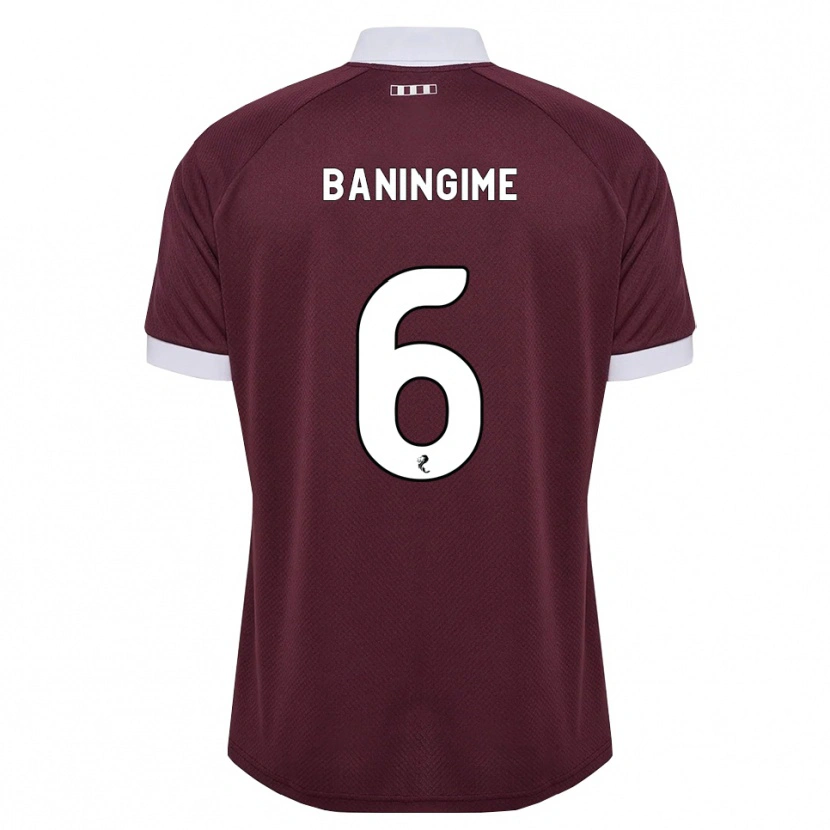 Danxen Niño Camiseta Beni Baningime #6 Blanco Borgoña 1ª Equipación 2026/27 La Camisa México