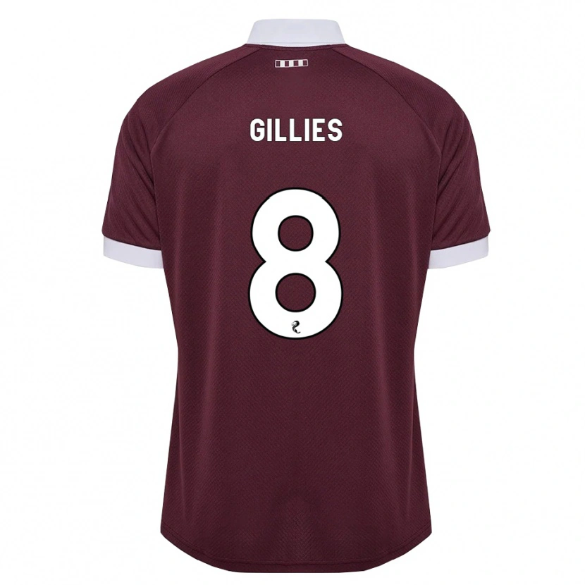 Danxen Niño Camiseta Matthew Gillies #8 Blanco Borgoña 1ª Equipación 2026/27 La Camisa México