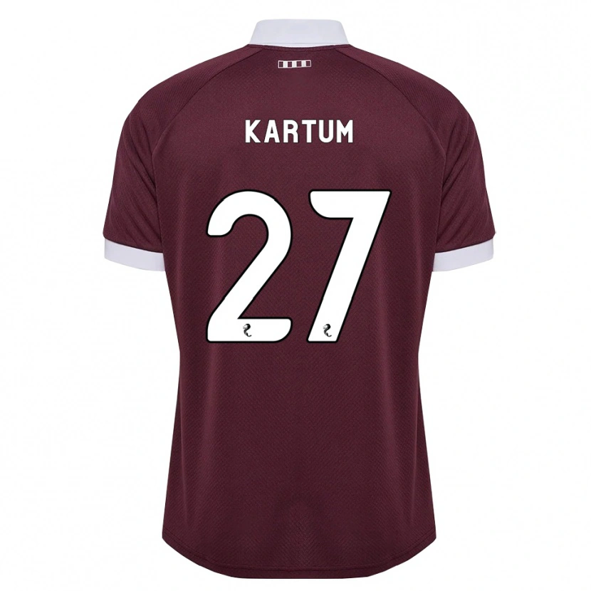 Danxen Niño Camiseta Sander Kartum #27 Blanco Borgoña 1ª Equipación 2026/27 La Camisa México
