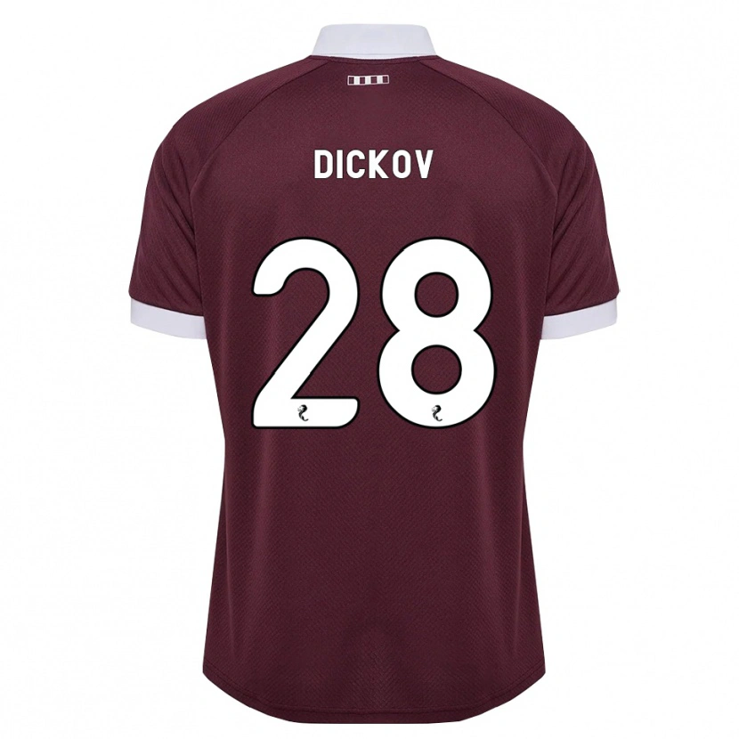Danxen Niño Camiseta Sam Dickov #28 Blanco Borgoña 1ª Equipación 2026/27 La Camisa México