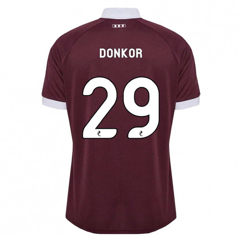 Danxen Niño Camiseta Jaedon Donkor #29 Blanco Borgoña 1ª Equipación 2026/27 La Camisa México