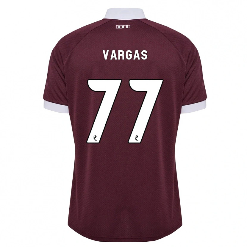 Danxen Niño Camiseta Kenneth Vargas #77 Blanco Borgoña 1ª Equipación 2026/27 La Camisa México