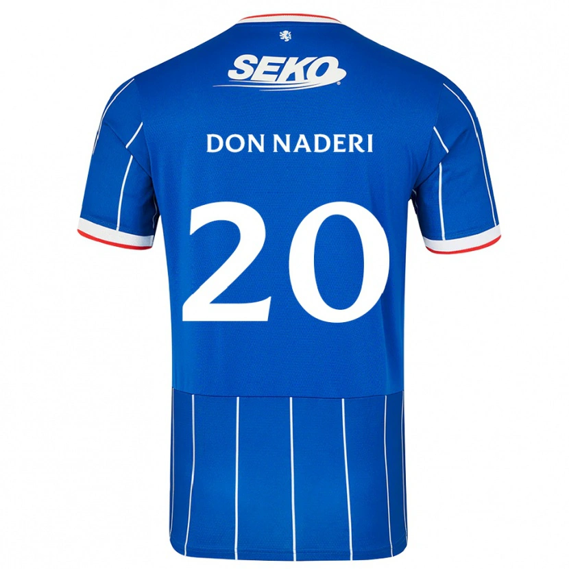 Danxen Niño Camiseta Ryan Naderi #20 Rojo Azul Blanco 1ª Equipación 2026/27 La Camisa México