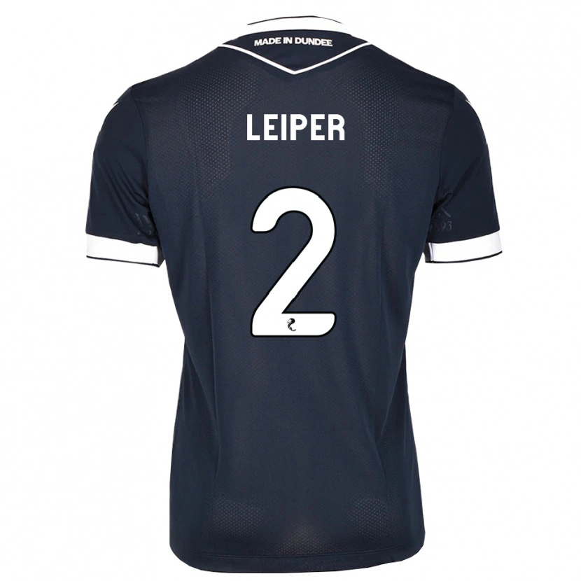 Danxen Niño Camiseta Ashton Leiper #2 Azul Medianoche Blanco 1ª Equipación 2026/27 La Camisa México