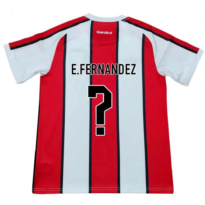 Danxen Niño Camiseta Esteban Fernandez #0 Blanco Rojo Negro 2ª Equipación 2026/27 La Camisa México