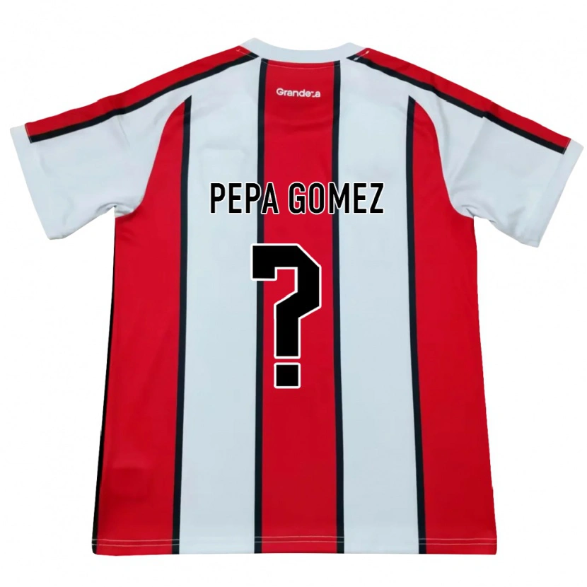 Danxen Niño Camiseta Romina Celeste Gómez #0 Blanco Rojo Negro 2ª Equipación 2026/27 La Camisa México