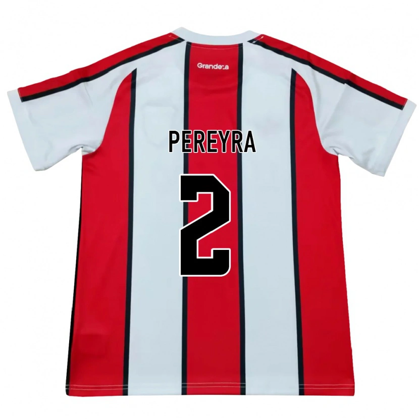 Danxen Niño Camiseta Cirilo Pereyra #2 Blanco Rojo Negro 2ª Equipación 2026/27 La Camisa México